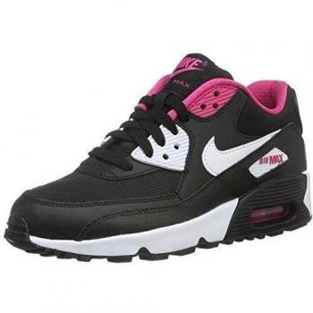 Nike Air Max 90 Mesh (GS), Zapatillas de Deporte para Niñas, Negro (Negro (Black / White-Vivid Pink)), 36.5 EU