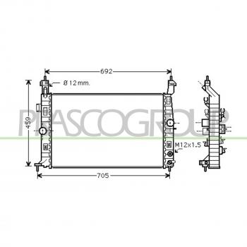 Radiador de refrigeración del motor PRASCO OP350R006