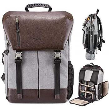 TARION RB-02 Mochila Camara Impermeable Bolsa Mochila Fotografia para Cámara Trípode Ordenador 15 Mochila Camara Foto Vintage