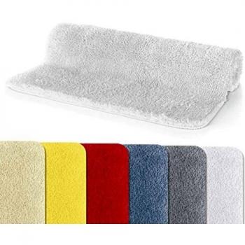 Spirella colección Fino, Alfombrilla de baño, 100% Poliéster y Microfibra, Blanco, 40 x 60