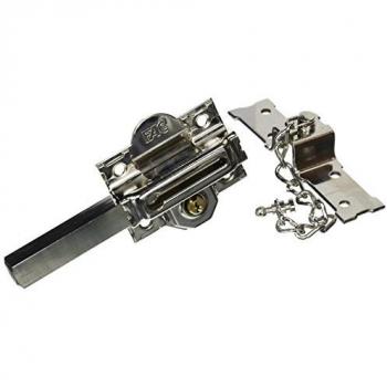Cerrojo FAC 307L/80 con cadena retenedora, derecho, niquelado, blister
