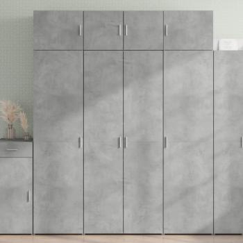 Armario de hormigón gris 80x42,5x185 cm madera multicapa