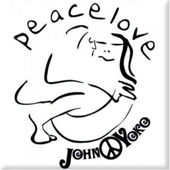 Imán para nevera John Lennon abrazo One Size blanco/negro