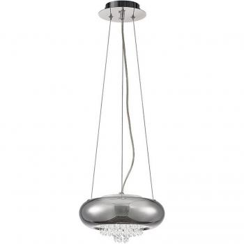 Lámpara colgante de techo pequeña Phyllis 2 luces G9 cromo pulido cristal
