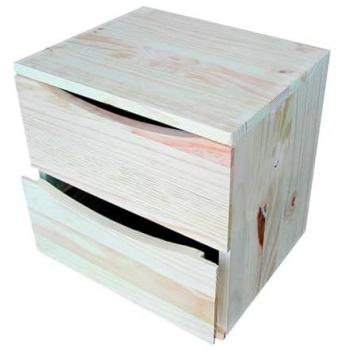 Wellhome Bloque Modular de Almacenamiento con 2 Cajones 36x30x36cm - Organización Fácil