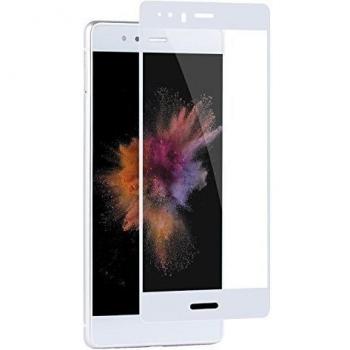 Protector de Pantalla de Cristal Templado 3D con Fibra de Carbono para Huawei Ascend P9 Plus - Claridad HD, Resistencia 9H y Tecnología Oleofóbica Borde a Borde Ultrafino