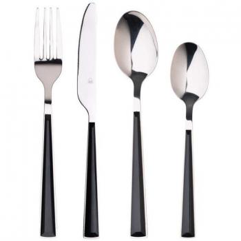 Cubertería Benetton 16 Piezas Acero Inoxidable Negro Ergonómico