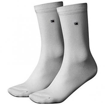 Calcetines Tommy Hilfiger Mujer Clásicos Lisas Paquete de 2, Talla 39/42, Color Blanco