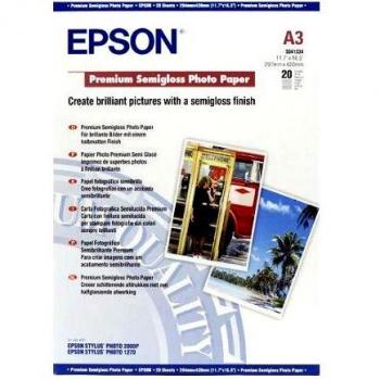 Epson Premium Semigloss Photo Paper, DIN A3, 251 g/m², 20 Sheets