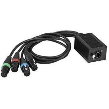 Adaptador DMX RJ45 a 4 XLR hembra Eurolite DNK-2