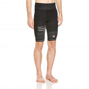 Compressport - Pantalón corto para hombre, talla XL, color negro