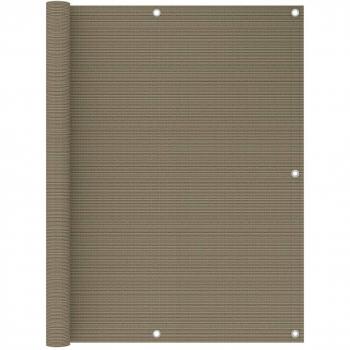 Toldo para balcón HDPE gris taupe 120x500 cm