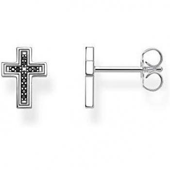 Thomas Sabo Rebel Kingdom Black Cross Ear Studs