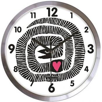 Laroom Reloj, Acero Inoxidable y Plastico, Negro y Blanco