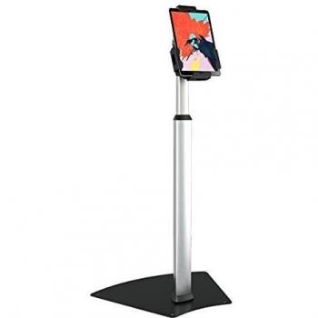 KIMEX 091-2304 Soporte de Suelo Universal y antirrobo para Tablet 7.9-10.5, Altura Ajustable 63-108 cm.