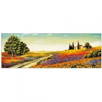Artopweb 48x138 cm Panel Decorativo con Diseño Leblanc Morning In The Valley, Madera, Multicolor, 136x1.8x48 cm