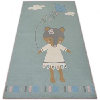 Alfombra Infantil Loko Ratón Verde Antideslizante 160x220 cm