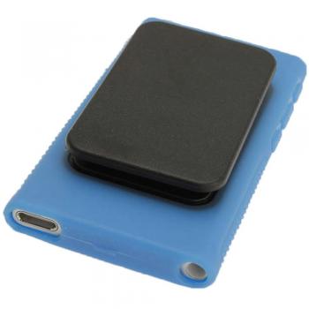 iGadgitz U2065 - Funda Compatible con Apple iPod Nano 7a Generación, con Clip y Protector De Pantalla - Azul