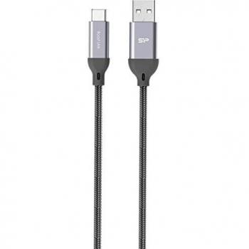 Cable USB Silicon Power Boost Link Nylon LK30AC 1 m Gris