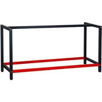 Bastidor de Acero Antracita-Rojo para Banco de Trabajo 175x57x81cm - Wiltec