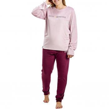 Pijama de manga larga estampado para mujer MUDP0302