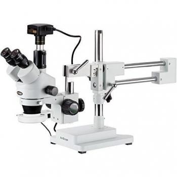 AmScope sm-4tzz-144s-3 m 3,5 x -180 X Microscopio trinocular estéreo con 144-LED - Anillo de luz y 3 MP cámara