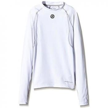 Skins Carbonyte Youth Top Long Sleeve Round Neck - Prenda, color blanco, talla m