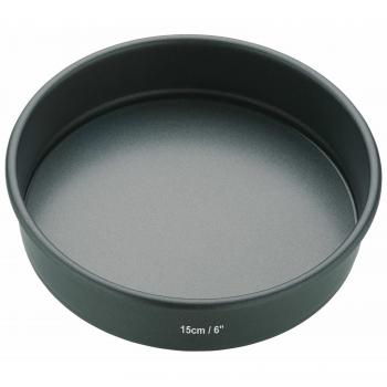masterclass Molde Redondo, Base Suelta, Acero, Negro, 15 cm