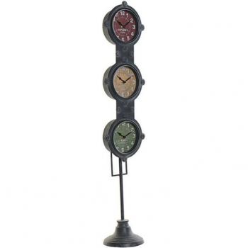 Reloj de pie semáforo negro con diseño moderno y elegante
