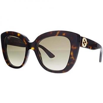 Gucci Unisex Adults’ GG0327S-002-52 Sunglasses, Dunkel Havana, 52.0