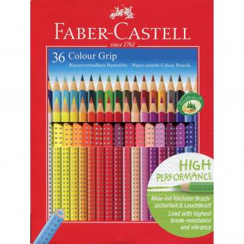 Estuche 36 lápices de colores Faber-Castell Grip 112442