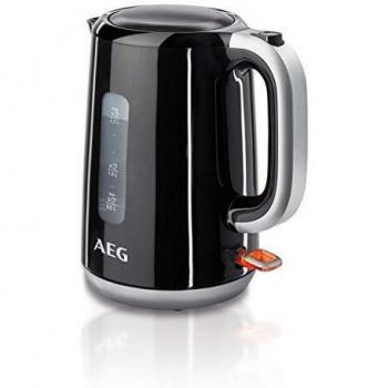 AEG EWA3300 Hervidor Serie 3, Temperatura hasta 100ºC, Capacidad de 1.7L, Función Apagado Automático, Filtro Antical Extraible, Nivel Agua, Indicador Luminoso, 2.2 W, plástico, Negro