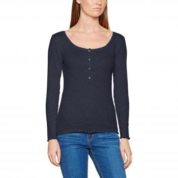 edc by ESPRIT 996CC1K909, Camisa Manga Larga Mujer, Azul