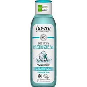 Lavera Basis Sensitive 2in1 Moisturizing Shower Gel with Organic Aloe Vera and Plant Keratin - 250ml