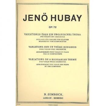 Variations on a hungarian theme op. 72 -partition+parties separees