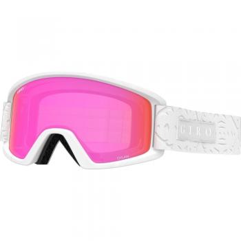 Máscara de esquí y snow para mujer Giro Dylan con lente Amber Pink, color blanco hoja