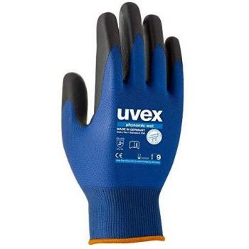 Uvex 60060 10 - Guante de seguridad para mojado, talla 10, color azul y gris