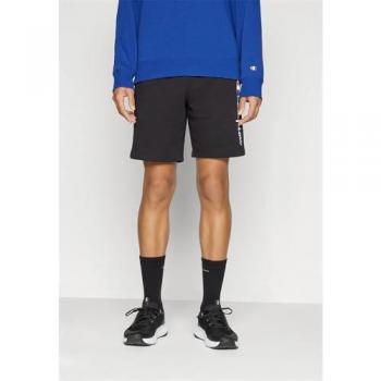 Pantalón corto Champion Legacy Authentic Cotton Big Logo negro para hombre (M)