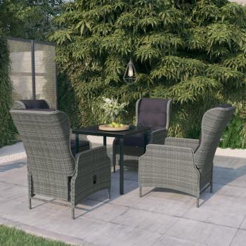 vidaXL 5-Piece Light Gray Garden Dining Set
