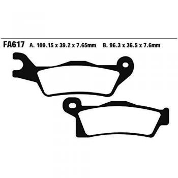 Juego de pastillas de freno EBC Brakes FA617R Sinterizadas para Moto