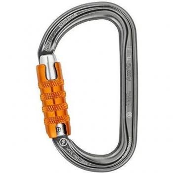 Petzl Am'D Triact-Lock Aluminum Carabiner with Triple Action Locking Mechanism