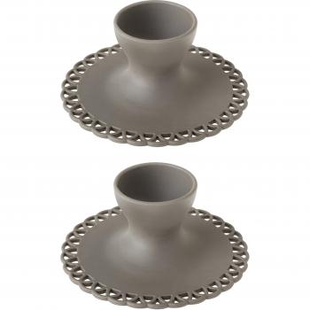 VIGAR Pack de 2 Hueveras de Silicona de Color Gris Oscuro, 2 unidades