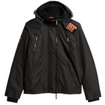 Superdry Men's Hooded Mountain Windbreaker Jacket - Black - Size XXL