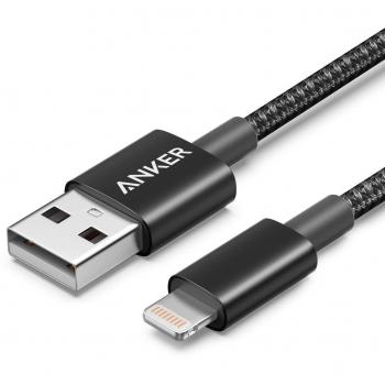 Anker Cable Lightning Nylon de 1.8m, certificado por Apple MFi para iPhone Chargers, iPhone XS / XS Max / XR/ X / 8/8 Plus / 7/7 Plus / 6/6 Plus / 5s, iPad Pro Air 2 y más cargaadores de iPhone,