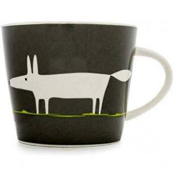 Scion Mr. Fox - Taza de Desayuno, Color Gris y Verde Lima