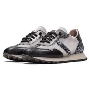 Zapatillas de cordones con glitter Hispanitas Loira Chi243689, color negro, talla 41