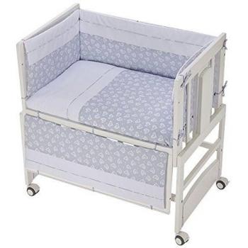 Minicuna colecho Allegra con vestidura Cora color gris