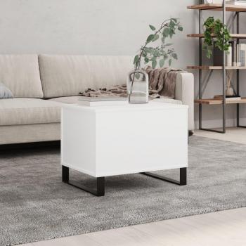 Mesa de salón blanca 60x44,5x45 cm en madera contrachapada multicapa Vidaxl