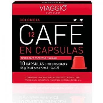 VIAGGIO ESPRESSO - 60 Cápsulas de Café Compatibles con Máquinas Nespresso - COLOMBIA