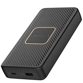 OtterBox Power Bank Cargador Inalámbrico Qi 10W, Batería Externa de 15,000 mAh con Puertos USB-A y USB-C de 18W, Indicador LED de Carga,